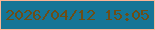 文字の大きさ：2、枠の色：fcb596、背景の色：157596、文字の色：6d4d16 無料ブログパーツのブログ時計