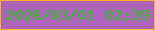 文字の大きさ：3、枠の色：fcb720、背景の色：ad63ba、文字の色：25c418 無料ブログパーツのブログ時計