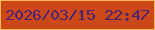 文字の大きさ：1、枠の色：fcb75c、背景の色：cc4917、文字の色：4a2472 無料ブログパーツのブログ時計