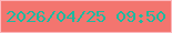文字の大きさ：3、枠の色：fcb9be、背景の色：f3756f、文字の色：1eb9a0 無料ブログパーツのブログ時計