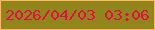 文字の大きさ：2、枠の色：fcba64、背景の色：91851b、文字の色：e30f44 無料ブログパーツのブログ時計