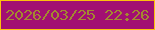 文字の大きさ：4、枠の色：fcc10d、背景の色：a20f72、文字の色：a3892f 無料ブログパーツのブログ時計