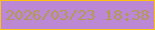 文字の大きさ：3、枠の色：fcc20f、背景の色：bc87d3、文字の色：b29a55 無料ブログパーツのブログ時計