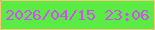 文字の大きさ：3、枠の色：fcc779、背景の色：5aec45、文字の色：d44bfd 無料ブログパーツのブログ時計