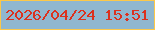 文字の大きさ：2、枠の色：fcc849、背景の色：90b7cf、文字の色：dc311e 無料ブログパーツのブログ時計