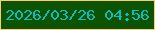 文字の大きさ：1、枠の色：fccc70、背景の色：0c5404、文字の色：0bbdbf 無料ブログパーツのブログ時計