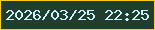 文字の大きさ：5、枠の色：fcce16、背景の色：213d2e、文字の色：cbf3fd 無料ブログパーツのブログ時計