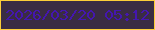 文字の大きさ：2、枠の色：fcce39、背景の色：3a2c43、文字の色：4416b0 無料ブログパーツのブログ時計