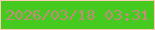 文字の大きさ：2、枠の色：fcceb6、背景の色：47ca1f、文字の色：c38b79 無料ブログパーツのブログ時計