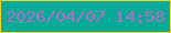 文字の大きさ：3、枠の色：fcd225、背景の色：05ab98、文字の色：b66dc3 無料ブログパーツのブログ時計