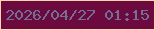 文字の大きさ：1、枠の色：fcd7a8、背景の色：6c0a3f、文字の色：737095 無料ブログパーツのブログ時計