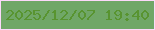 文字の大きさ：3、枠の色：fcd9fa、背景の色：70a767、文字の色：589430 無料ブログパーツのブログ時計