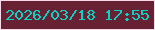 文字の大きさ：2、枠の色：fcdaea、背景の色：682033、文字の色：07d4c2 無料ブログパーツのブログ時計
