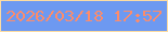 文字の大きさ：2、枠の色：fcdca2、背景の色：6d99f1、文字の色：fd8c6a 無料ブログパーツのブログ時計