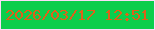 文字の大きさ：4、枠の色：fcddf9、背景の色：0cce4c、文字の色：df6019 無料ブログパーツのブログ時計