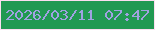 文字の大きさ：1、枠の色：fcdef0、背景の色：219952、文字の色：a0a2e1 無料ブログパーツのブログ時計