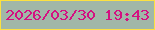 文字の大きさ：4、枠の色：fce141、背景の色：a1b7a8、文字の色：d41081 無料ブログパーツのブログ時計