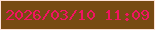 文字の大きさ：3、枠の色：fce1d7、背景の色：774a12、文字の色：f21461 無料ブログパーツのブログ時計