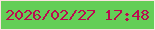 文字の大きさ：1、枠の色：fce3e2、背景の色：64ce57、文字の色：bb0a50 無料ブログパーツのブログ時計