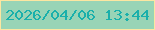 文字の大きさ：3、枠の色：fce6a1、背景の色：98d4b6、文字の色：1ab0ab 無料ブログパーツのブログ時計