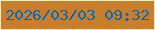 文字の大きさ：5、枠の色：fce9ad、背景の色：ca7e2c、文字の色：026cb9 無料ブログパーツのブログ時計