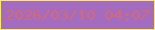 文字の大きさ：2、枠の色：fceb5c、背景の色：a36cbe、文字の色：d46978 無料ブログパーツのブログ時計