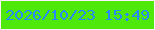 文字の大きさ：1、枠の色：fcf0fc、背景の色：4ee90b、文字の色：258afc 無料ブログパーツのブログ時計