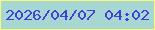 文字の大きさ：4、枠の色：fcf675、背景の色：a7d7d2、文字の色：4241d5 無料ブログパーツのブログ時計