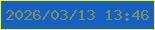 文字の大きさ：3、枠の色：fcf808、背景の色：165fc3、文字の色：7b935b 無料ブログパーツのブログ時計