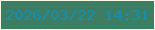 文字の大きさ：5、枠の色：fcf8e6、背景の色：3d7d63、文字の色：158faf 無料ブログパーツのブログ時計