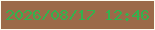 文字の大きさ：1、枠の色：fcfcf0、背景の色：9b6a49、文字の色：34b24d 無料ブログパーツのブログ時計