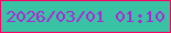 文字の大きさ：1、枠の色：fd0064、背景の色：39c2a4、文字の色：a929d4 無料ブログパーツのブログ時計