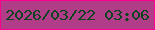 文字の大きさ：4、枠の色：fd008f、背景の色：b13d88、文字の色：09441f 無料ブログパーツのブログ時計