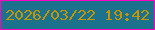 文字の大きさ：3、枠の色：fd03c1、背景の色：1c718d、文字の色：c19506 無料ブログパーツのブログ時計