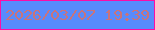 文字の大きさ：1、枠の色：fd0ca7、背景の色：588bfc、文字の色：c9737b 無料ブログパーツのブログ時計