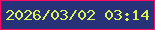 文字の大きさ：1、枠の色：fd0d63、背景の色：283278、文字の色：dbf451 無料ブログパーツのブログ時計