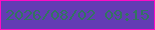 文字の大きさ：5、枠の色：fd0dc4、背景の色：633cb4、文字の色：337461 無料ブログパーツのブログ時計