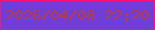 文字の大きさ：4、枠の色：fd1276、背景の色：703dd6、文字の色：ba3b48 無料ブログパーツのブログ時計