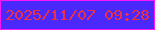 文字の大きさ：4、枠の色：fd16f6、背景の色：4b28fc、文字の色：ec3045 無料ブログパーツのブログ時計