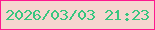 文字の大きさ：4、枠の色：fd198f、背景の色：f6d5cf、文字の色：38c67f 無料ブログパーツのブログ時計