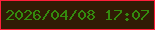 文字の大きさ：4、枠の色：fd1f3a、背景の色：301b05、文字の色：348a0e 無料ブログパーツのブログ時計
