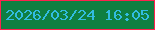 文字の大きさ：4、枠の色：fd224e、背景の色：0f7f41、文字の色：32bce0 無料ブログパーツのブログ時計
