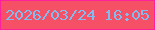 文字の大きさ：4、枠の色：fd229c、背景の色：f65066、文字の色：82bcee 無料ブログパーツのブログ時計