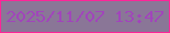 文字の大きさ：5、枠の色：fd2599、背景の色：8a7697、文字の色：a145bb 無料ブログパーツのブログ時計