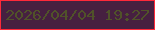 文字の大きさ：1、枠の色：fd2939、背景の色：462040、文字の色：505229 無料ブログパーツのブログ時計