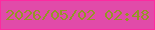 文字の大きさ：5、枠の色：fd2aa0、背景の色：e14ba9、文字の色：949526 無料ブログパーツのブログ時計