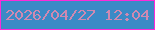 文字の大きさ：5、枠の色：fd2ad9、背景の色：3b8ac6、文字の色：d089b1 無料ブログパーツのブログ時計