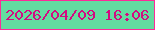 文字の大きさ：2、枠の色：fd2b99、背景の色：63dca0、文字の色：d30981 無料ブログパーツのブログ時計