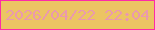 文字の大きさ：2、枠の色：fd2ba7、背景の色：ecc463、文字の色：ea99ae 無料ブログパーツのブログ時計