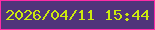文字の大きさ：4、枠の色：fd2ca6、背景の色：50347b、文字の色：ccea0e 無料ブログパーツのブログ時計